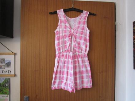 Pěkný bavl. letní vzorovaný overal, v pase guma, f&f,146