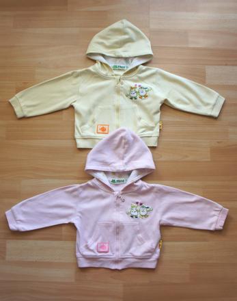 Set 2x mikina s kapucí na zip. vel.80-86, frog,80