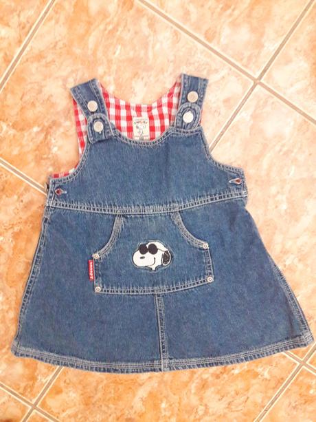 Riflové šatičky snoopy h&m, v.86, snoopy,86