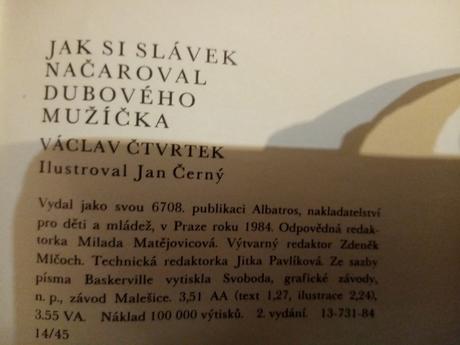 Knížka jak si slávěk načaroval dubového mužíčka, 