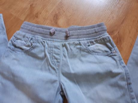 Bezva džíny rifle s pružný pasem v super barvičce, next,140