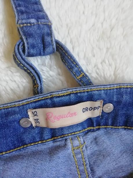Trhane džíny s ksandama cropp, velikost 34, 34