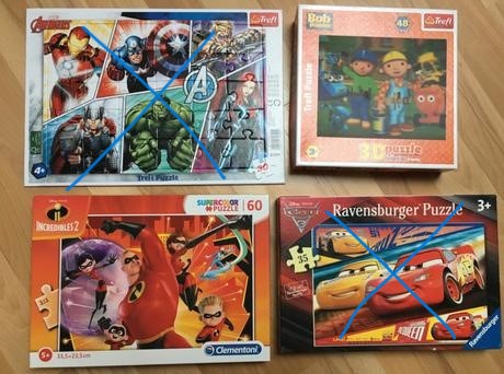 Puzzle -48,60 dílků -úžasňákovi,3d bořek, 