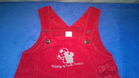 Červené manžestrové šaty / šatovka, caa, vel 86, c&a,86