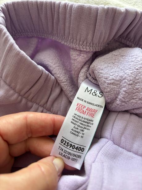 K10/ tepláky fialové - v.9/10 let zn. m&s, marks & spencer,140