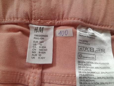 Kalhoty h &m, vel 140, top stav, h&m,140