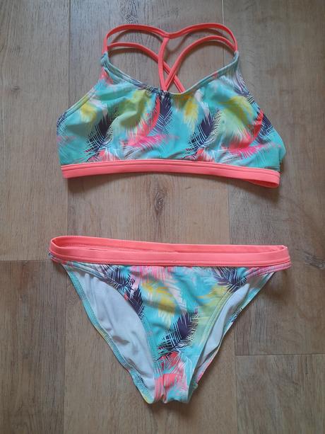 Plavky 3ks - vrchní+spodní díl + uv tričko,134/140, decathlon,134