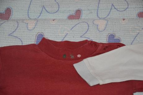 Tm.červené triko dl. rukáv, 74