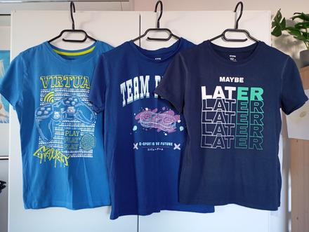 Trička barevný potisk, sinsay,152