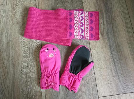 Rukavice-palčáky hi-tec s šálou vel.122-134, 122