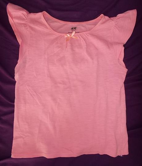 Sladce růžové triko na vel.122-128, h&m,122