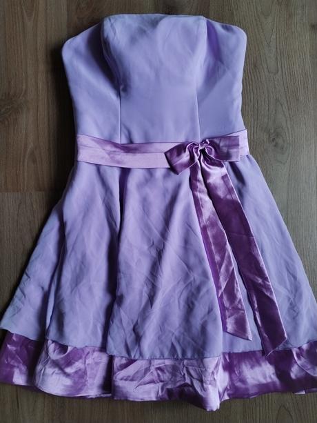 Lila fialové šaty bez ramínek vel m 38, m