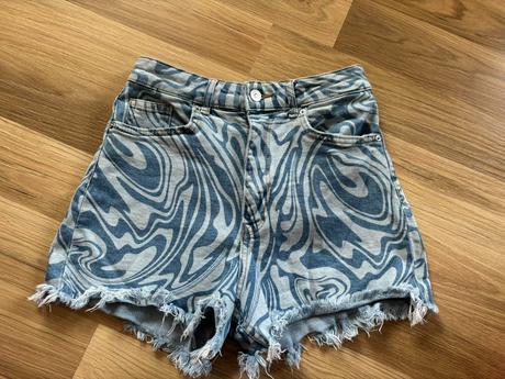 Riflové šortky, h&m,38