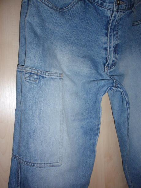 Kalhoty-džíny-rifle tříčtvrťáky letní vel.l-xl, l