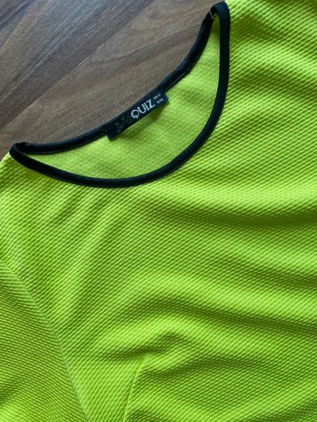 Žlutozelené do neon šaty, vel l, quiz, l