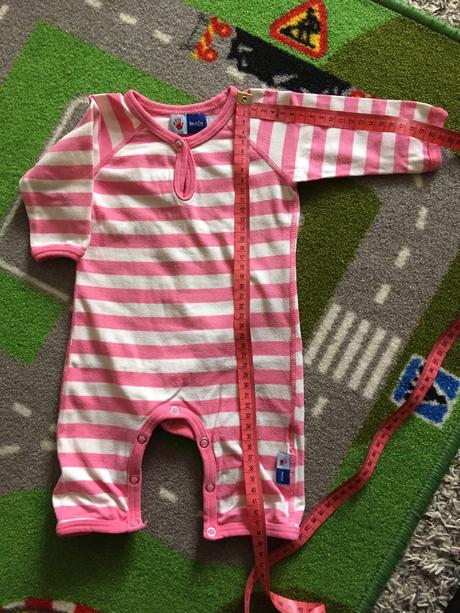 Proužkatý overálek bez tlapek (vel. 68), 68