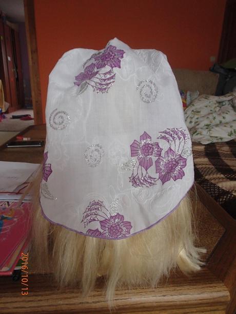 Lehký a vzdušný šátek s kšiltem -92-98-104, 98