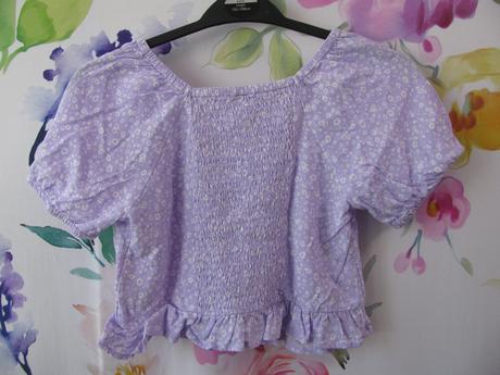 Letní fialová halenka crop top lindex, lindex,140