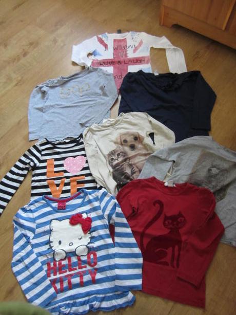 6x tričko s dlouhým rukávem, zara,110