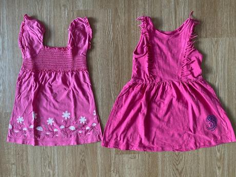 Dívčí letní růžový set - tunika a šaty, pepperts,122