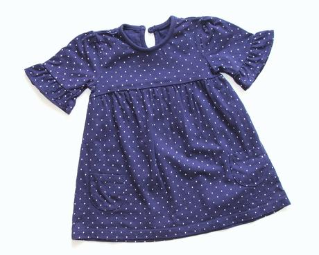 H88 modré šaty s tečkami vel. 68, george,68