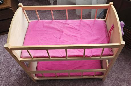 Dětská palanda, dvoupatrová postýlka pro panenky, 