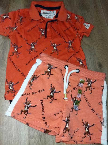 Komplet tričko+ kraťasy s fox 104, marks & spencer,104
