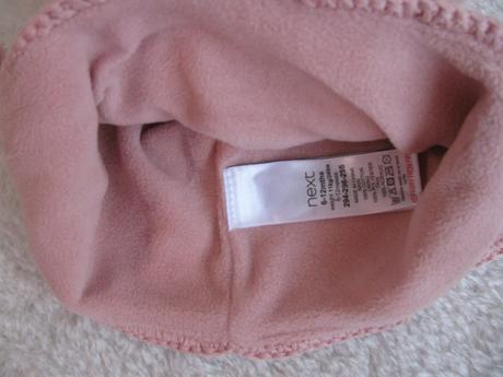 Dívčí růžová čepice s hřejivou podšív. v.6-12 měs, next,80