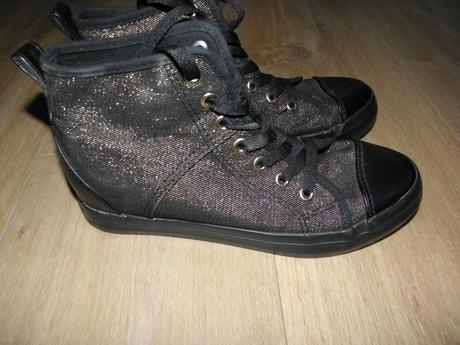 Dívčí plátěné černo/zlaté tenisky zn mohito vel.37, mohito,37