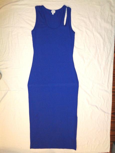 Luxusní modrofialové dlouhé elastické šaty alba, 36