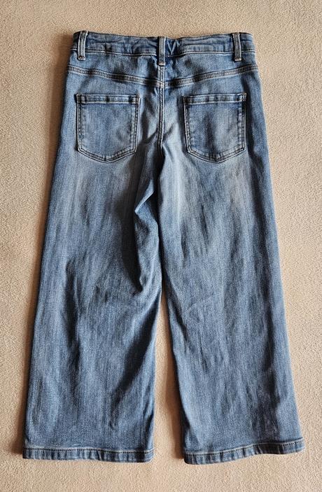 Dívčí rozšířené džíny, rifle, vel.140, zn.c&a, c&a,140