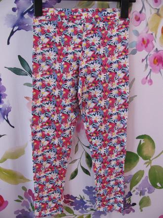 French toast bavl.elastické legíny s kvítky, 128