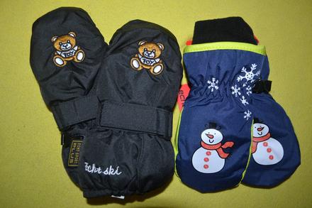 2x rukavice palčáky 104-110, 104 / 110