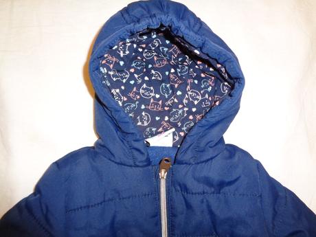 Hodně teploučká modrá kočičková bunda, topomini,74