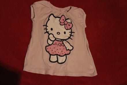 Dívčí tričko hello kitty, h&m,68