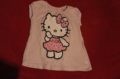 Dívčí tričko hello kitty, h&m,68