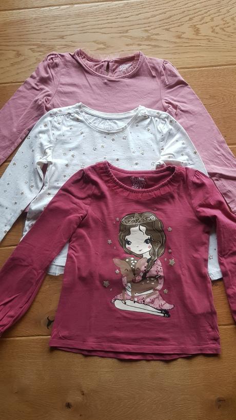 Sada 3 trik c&a s dlouhym rukavem vel 122-128, c&a,122