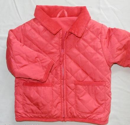 E180. hezká lososová,podšitá (fleec) bundička 6-12, early days,74