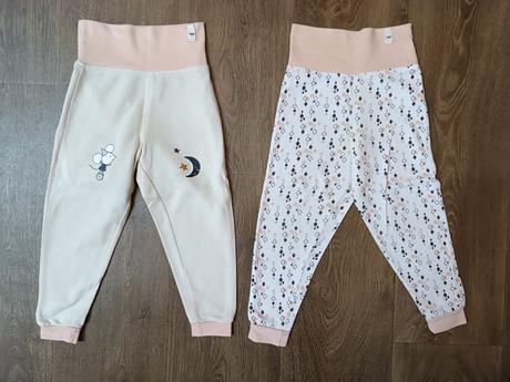 2x teplejší rostoucí tepláky, vel. 86/92, 86