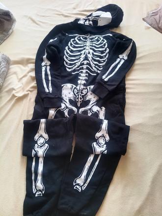 Teplákový overal skeleton, h&m,158