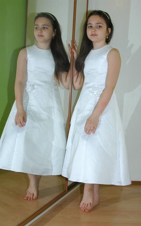 Společenské dívčí šaty družička + bolerko, 134