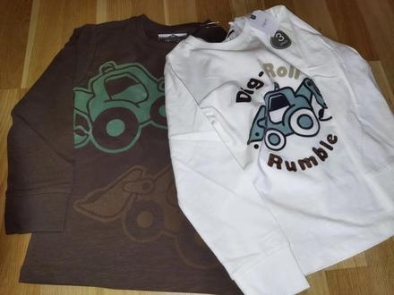 2x tričko s bagry 116 next, next,116