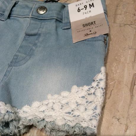 Riflové kraťasy s krajkou zn. denim co., denim co,74