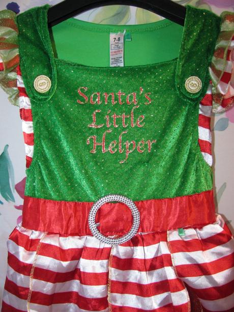 Vánoční šaty-malá santova pomocnice, 128