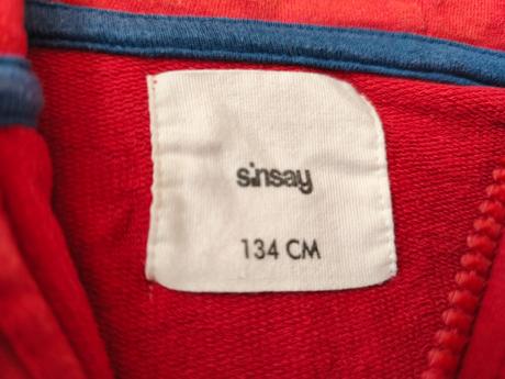 Červená mikina, sinsay,134