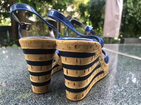 Tamaris modre sandaly na klinu 37, tamaris,37