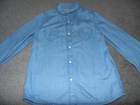 Plátěná jakoby džínová košile, pepco,128