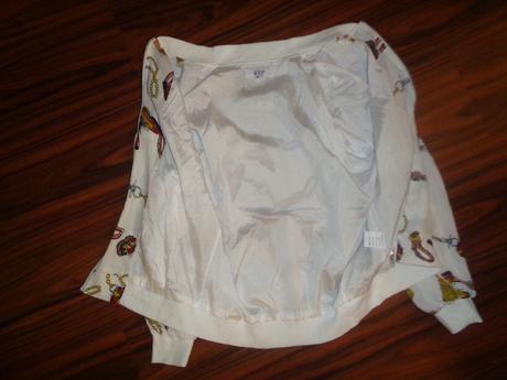 Luxusní slabší bunda s motýly, m