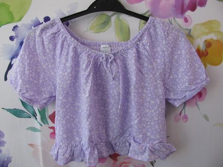 Letní fialová halenka crop top lindex, lindex,140