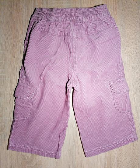 Fialové manžestráčky vel. 68 nebo 6-9 měs., george,68